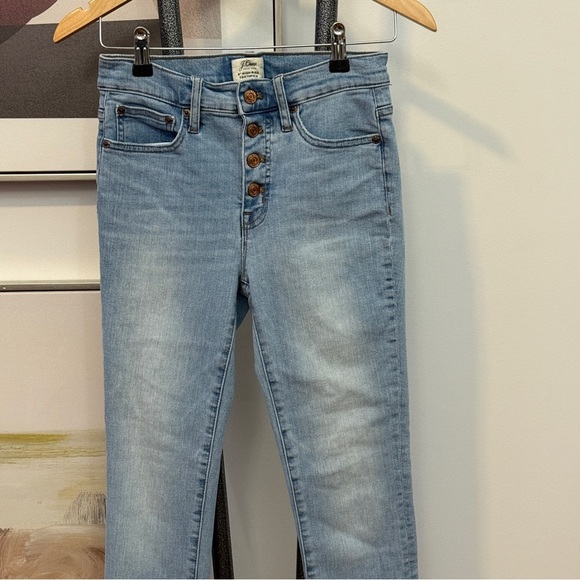J. Crew Toothpick Lightwash Jeans High Rise Button Fly 26 - Picture 2 of 11